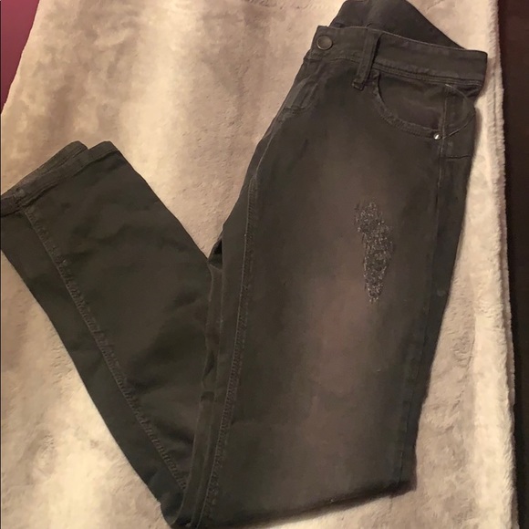 Stile Benetton Distressed Black Designer Jeans - Picture 1 of 7